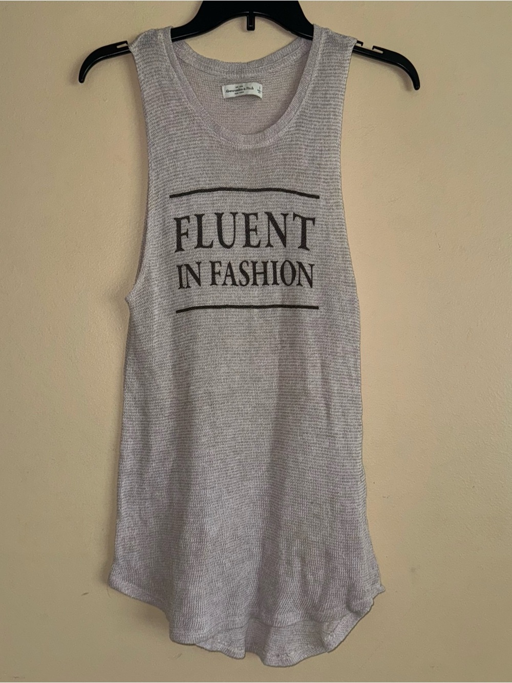 Y2K Abercrombie & Fitch βFluent In Fashionβ Tank Top Size S